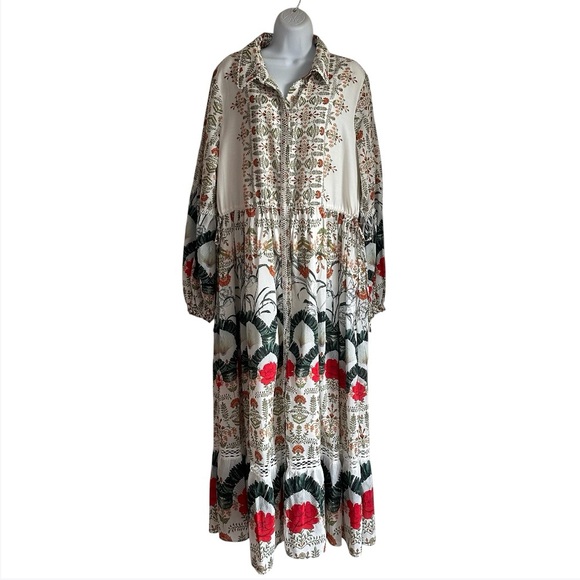 Anthropologie Women’s Eleanora Buttondown Maxi Shirt Dress Size XL - Picture 2 of 13